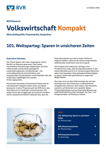 6. Oktober 2025: 101. Weltspartag: Sparen in unsicheren Zeiten
